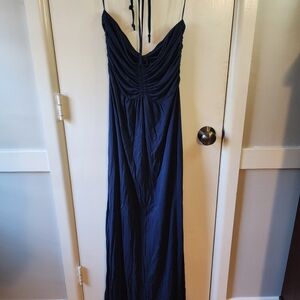 Elegant Navy Blue Maxi Dress